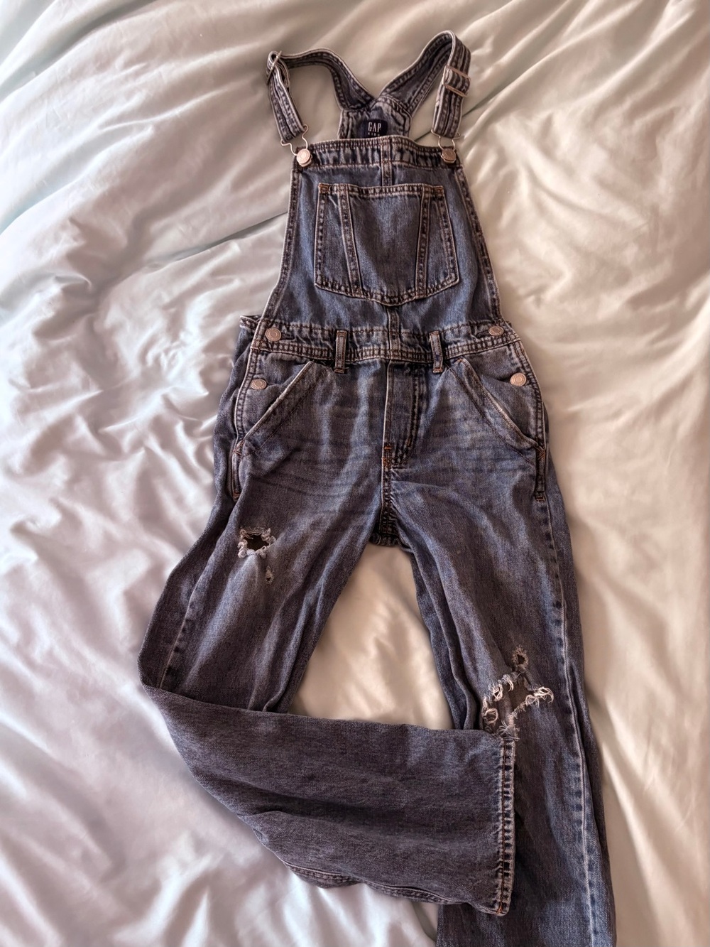 GAP Kids Blue Denim Overalls youth large